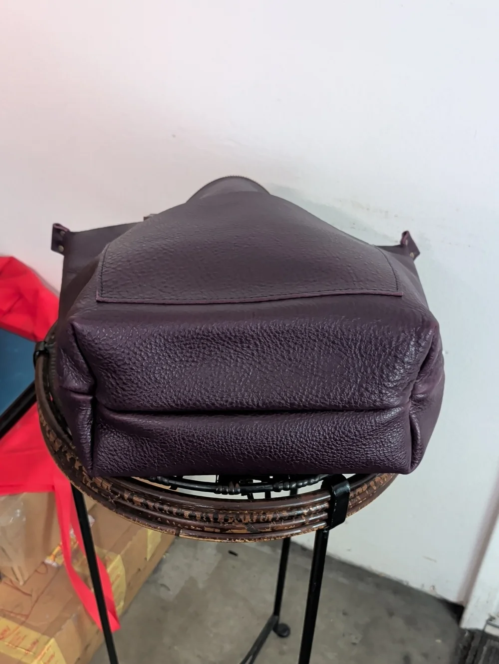 Portland Leather Plum Purple Shoulder Bag